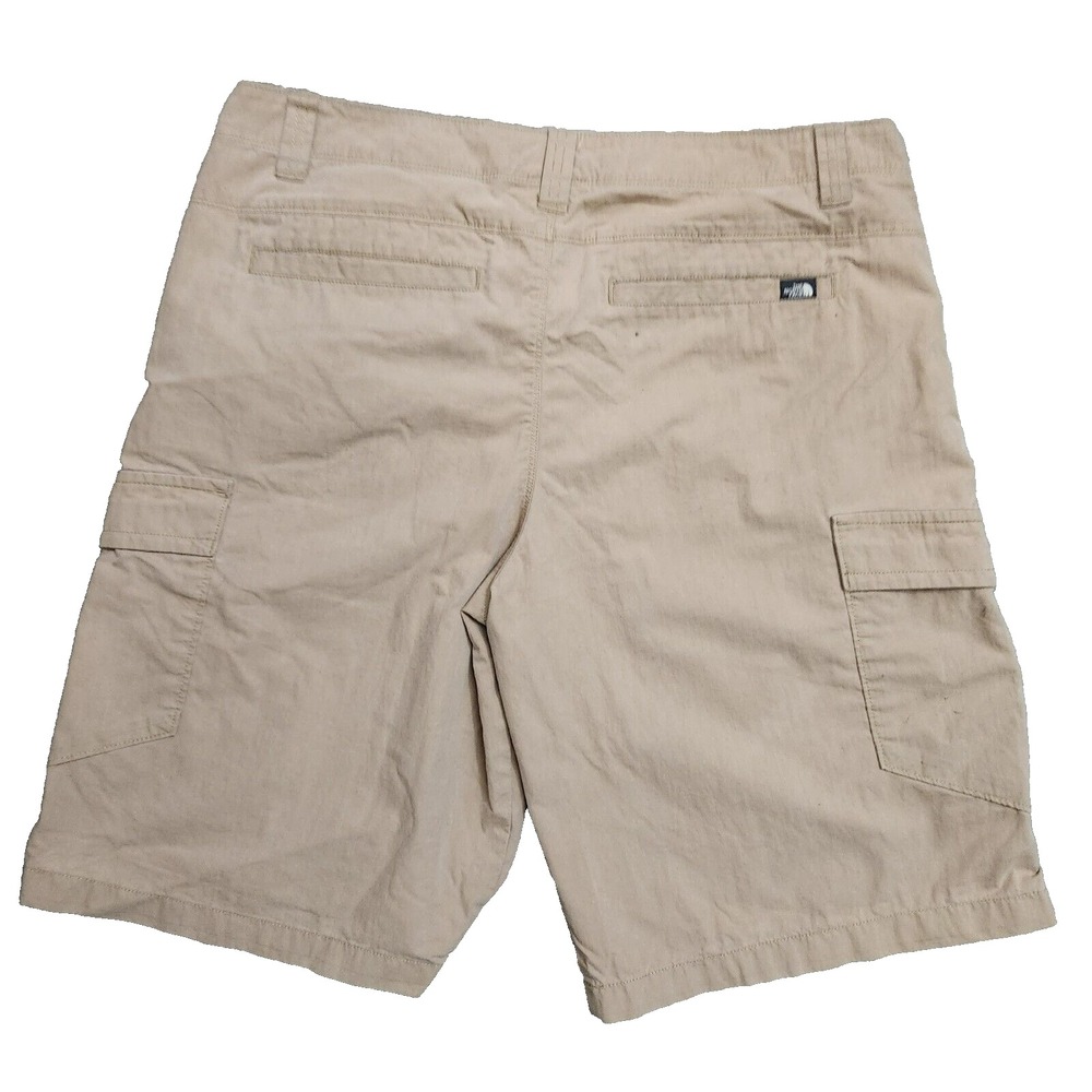 The North Face Cargo Shorts Men's 34 Beige Cotton Nylon Outdoor Lightweight - Picture 2 of 10